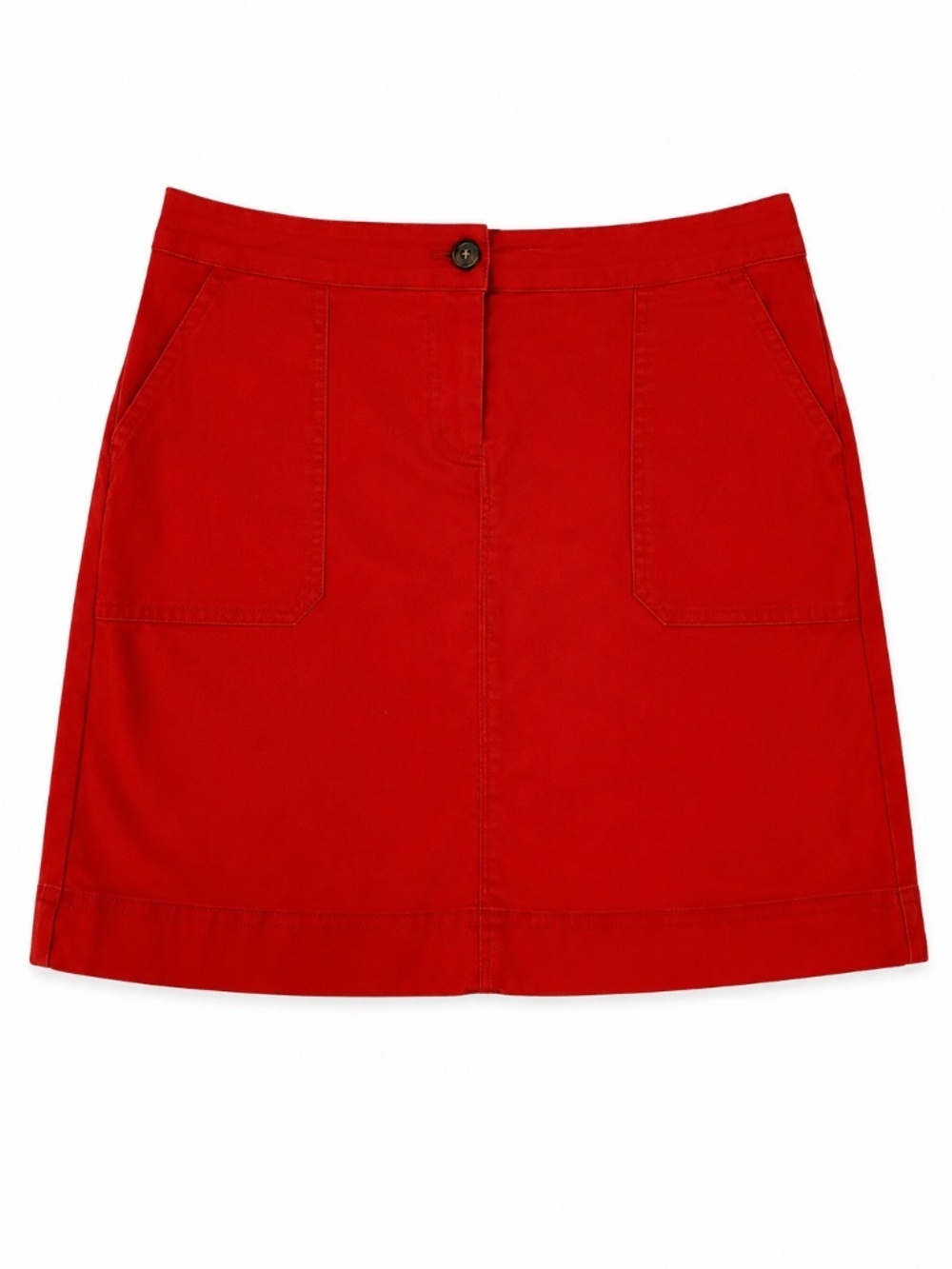 Boden Red Cotton Spandex Mini Skirt Pockets Casual Retro Y2K Mod Style‎ Size 6P